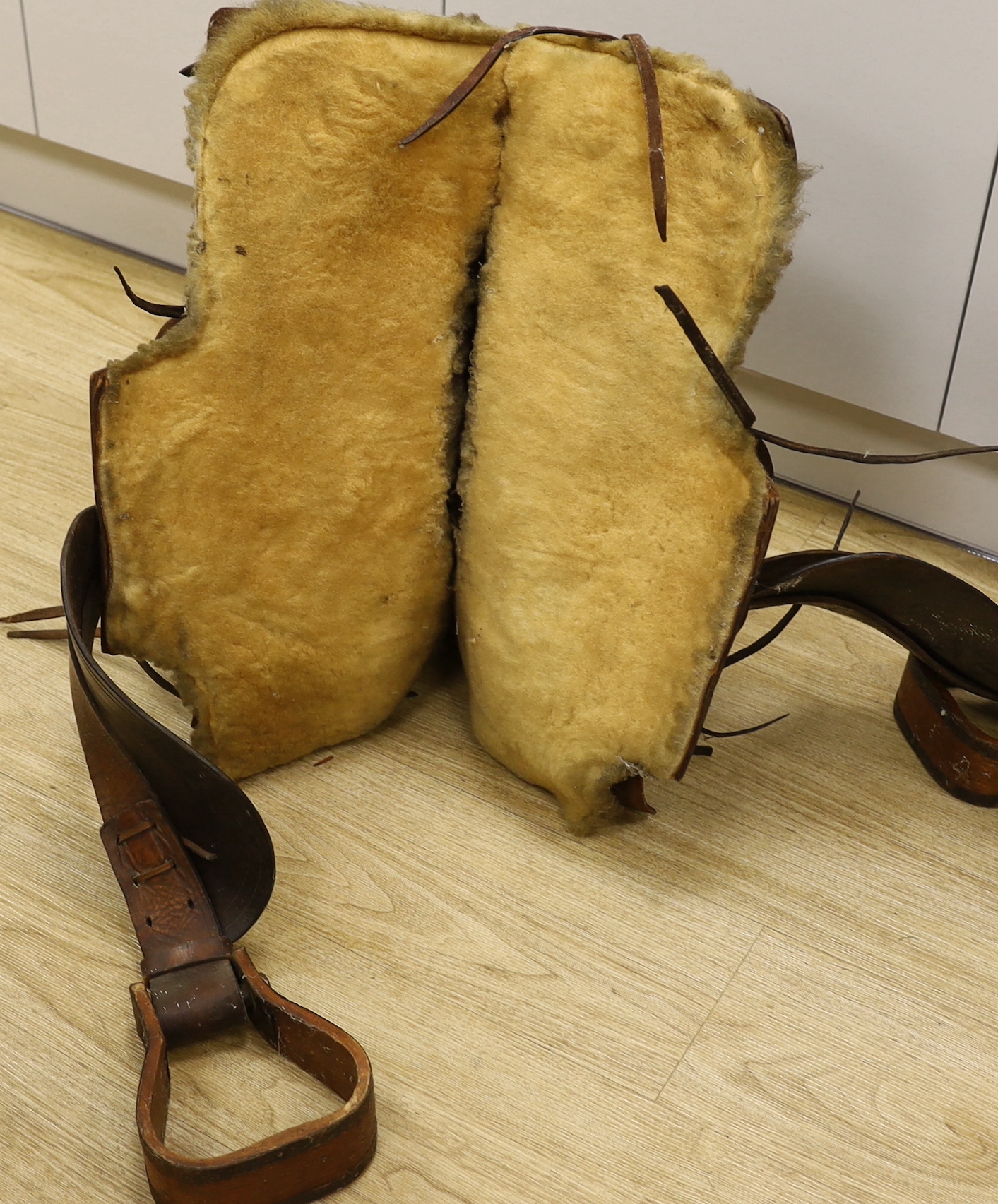 An early 20th century European leather mounted saddle